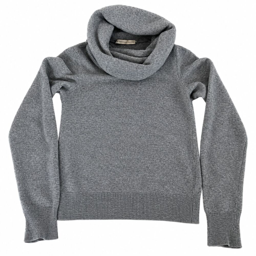 Balenciaga Cowl Neck Sweater Gray Size EU 38 Wool/Cashmere Blend
